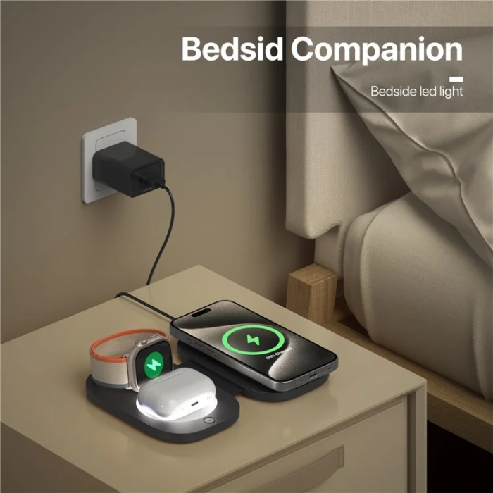 OEM - 3in1 MagSafe Trådlös Laddare iPhone, Apple Watch, Airpods