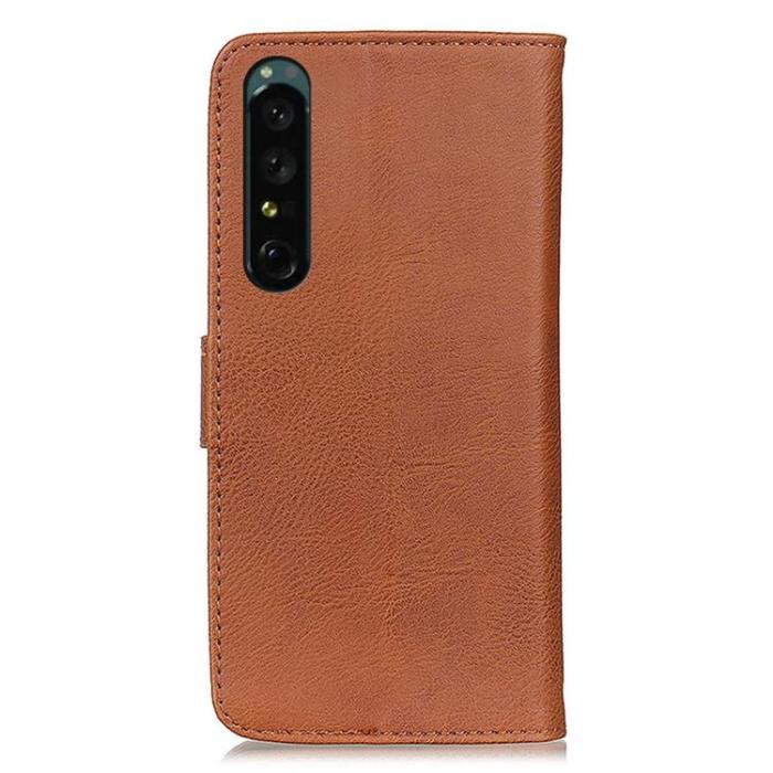 UTGATT1 - KHAZNEH Sony Xperia 1 IV Plånboksfodral Magnetic Flip - Brun