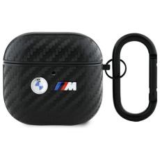 BMW - BMW AirPods 4 Skal Carbon Dubbel Metal logo - Svart