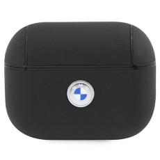 BMW - BMW AirPods Pro 2 Skal &Auml;kta L&auml;der Silver Logo