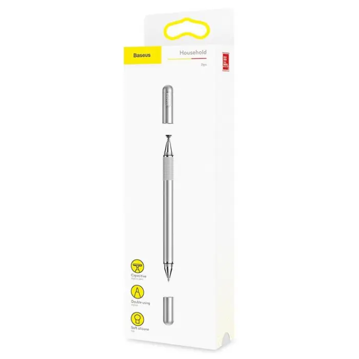 BASEUS - Baseus Golden Cudgel Dubbel Sidig Stylus Penna - Silver