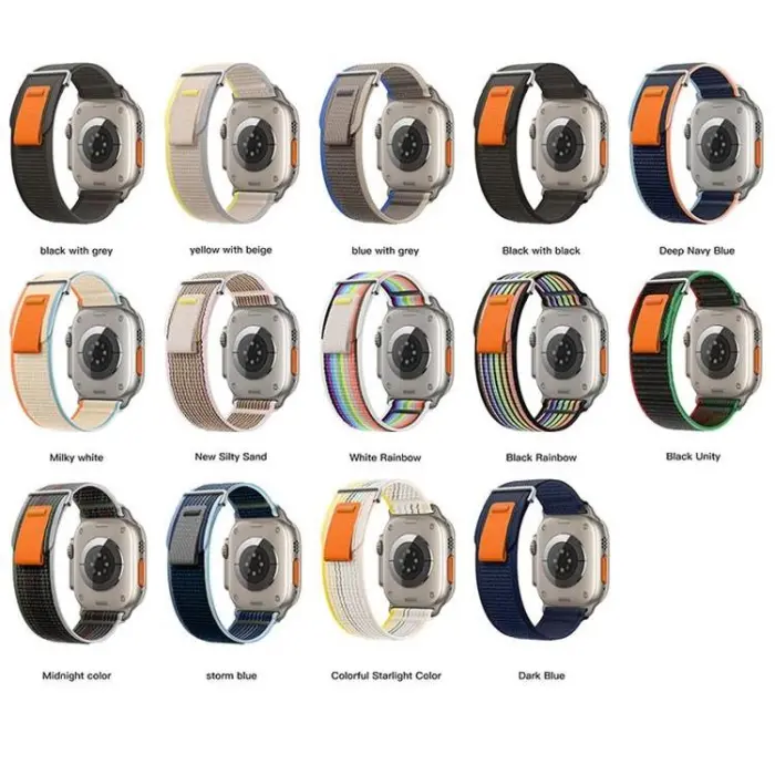 OEM - Apple Watch (45mm) Series 9 HOCO Loop Band - Rainbow