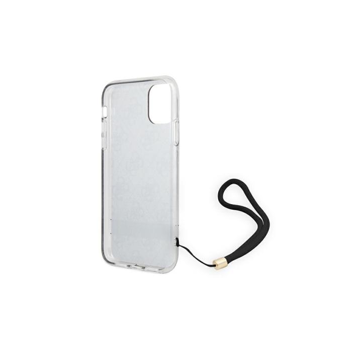 Guess - Guess iPhone 11 Skal Hårt Fodral Brun Print med Snöre
