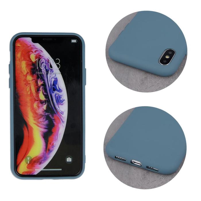 OEM - Silikonskal iPhone 7/8/SE 2020/SE 2022 Gråblått