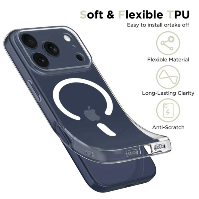 Tech-Protect - Tech-Protect iPhone 17 Pro Max Mobilskal Magsafe Flexair - Clear