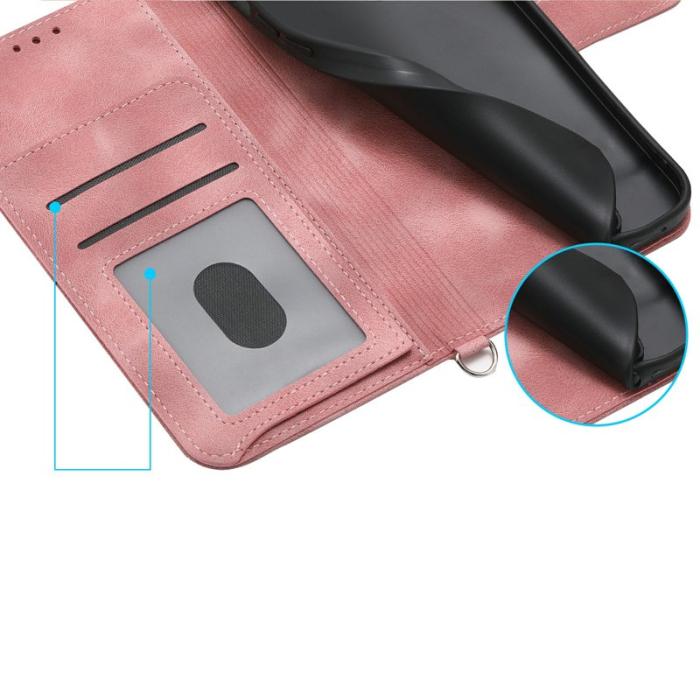 OEM - Samsung Galaxy S26 Plånboksfodral Blommönster Konstläder - Rosa
