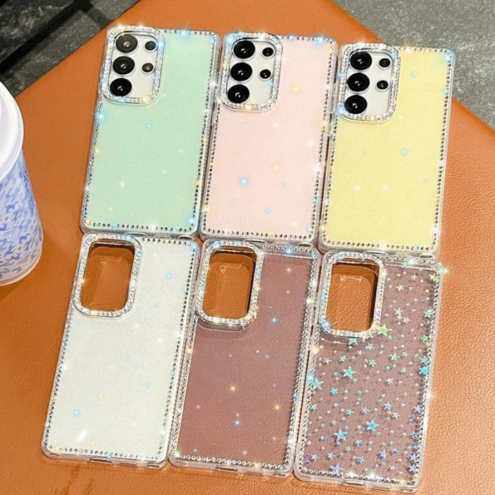 HAT PRINCE - Mobilskal till Samsung Galaxy S26 Ultra TPU + PC Glitterkant - Glitter Ljusgrön