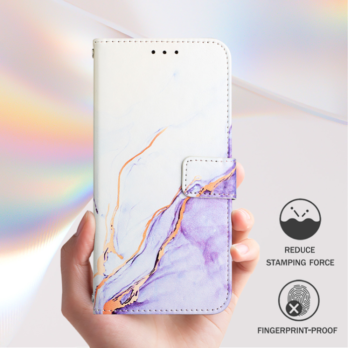 A-One Brand - iPhone 16 Pro Max Plånboksfodral Marble Pattern LS006
