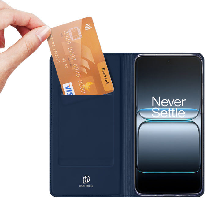 Dux Ducis - Dux Ducis OnePlus Nord 5 Plånboksfodral Skin Pro Läder - Blå