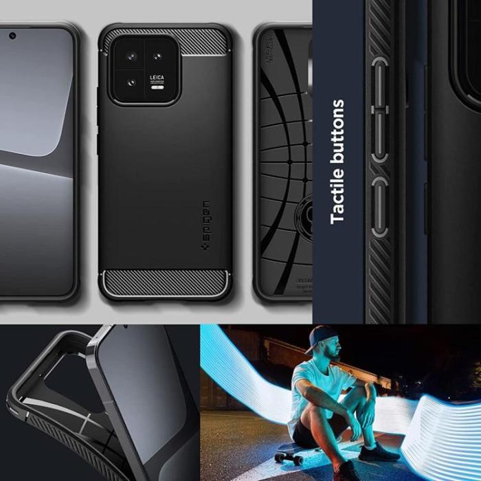 UTGATT - Spigen Xiaomi 13 Mobilskal Rugged Armor - Matte Svart