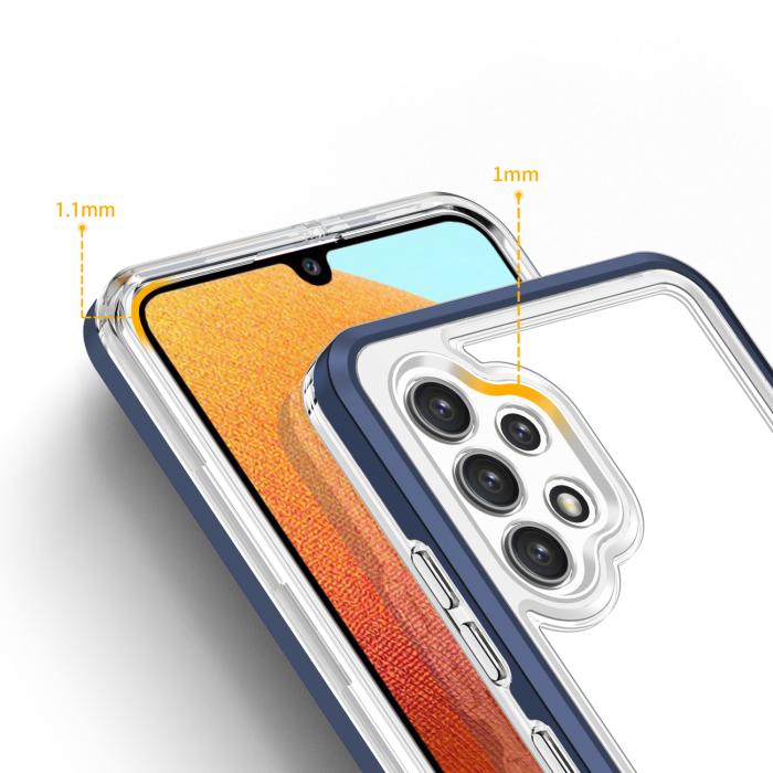OEM - Galaxy A32 5G Skal Clear 3in1 - Blå