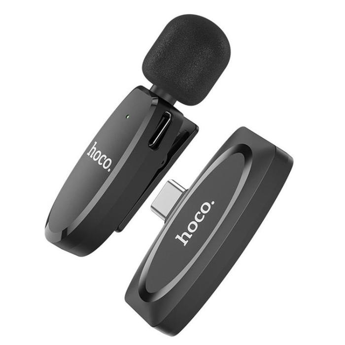 Hoco - HOCO Trådlös Lavaliermikrofon USB-C L15 - Svart
