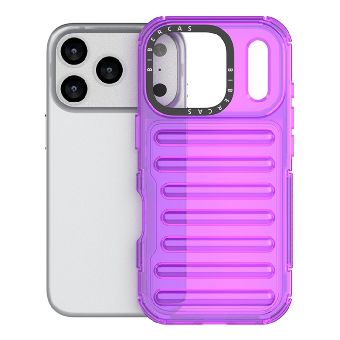 A-One Brand - iPhone 17 Pro Max Mobilskal Stripe Design Detachable - Lila