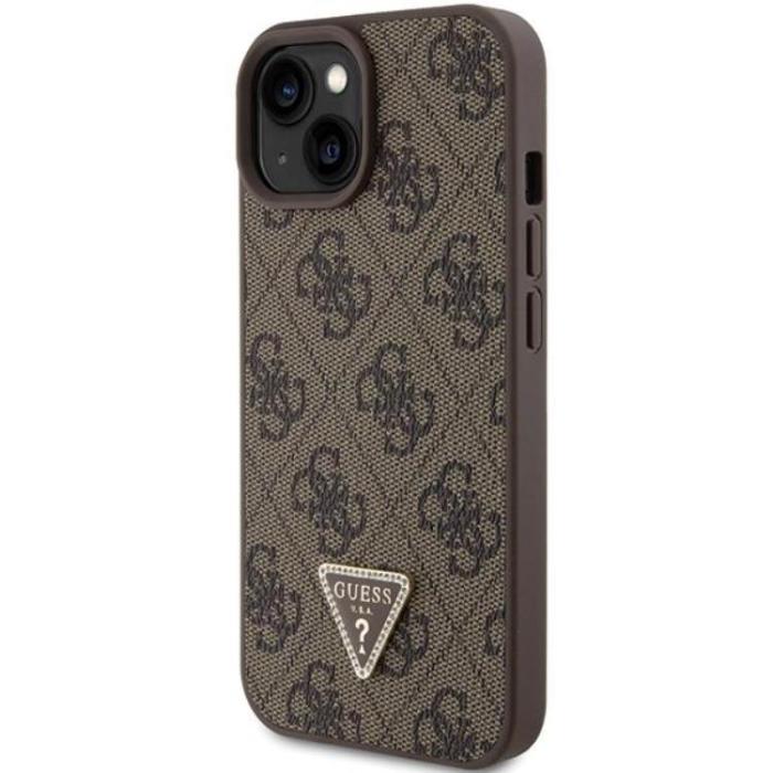 Guess - Guess iPhone 15 Mobilskal Triangle Strass - Brun