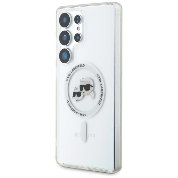 KARL LAGERFELD - Karl Lagerfeld Galaxy S25 Ultra Mobilskal MagSafe Karl & Choupette Logo - Vit