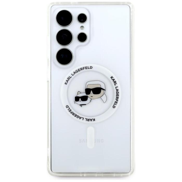 KARL LAGERFELD - Karl Lagerfeld Galaxy S25 Ultra Mobilskal MagSafe Karl & Choupette Logo - Vit