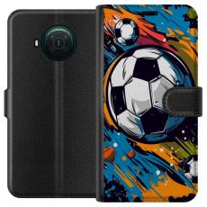 iSecrets - Pl&aring;nboksfodral till Nokia X20 med Fotbollar