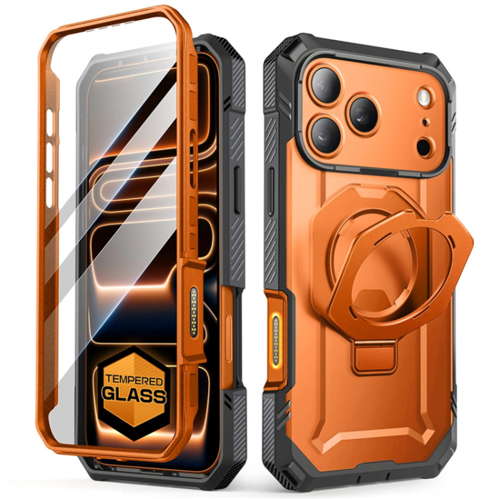 SupCase - Supcase iPhone 17 Pro Mobilskal Magsafe UB Grip Pro - Clear/Coral
