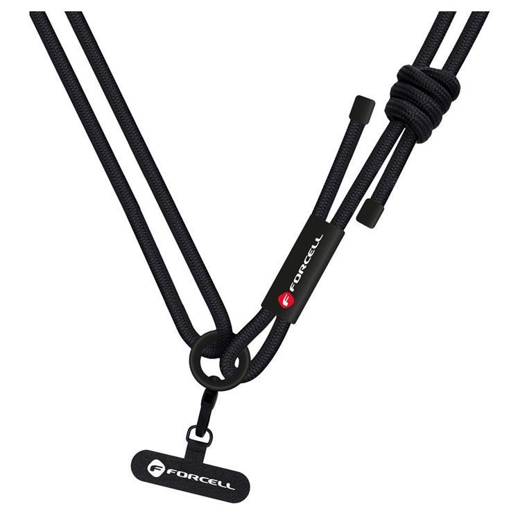 Forcell Crossbody Mobilrem Lanyard med Justerbar Längd - Svart | 264 | AlltMobil