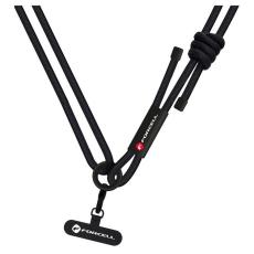 Forcell - Forcell Crossbody Mobilrem Lanyard med Justerbar Längd - Svart