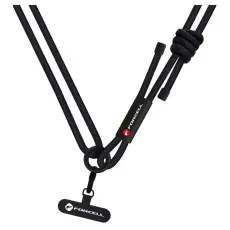 Forcell - Forcell Crossbody Mobilrem Lanyard med Justerbar Längd - Svart