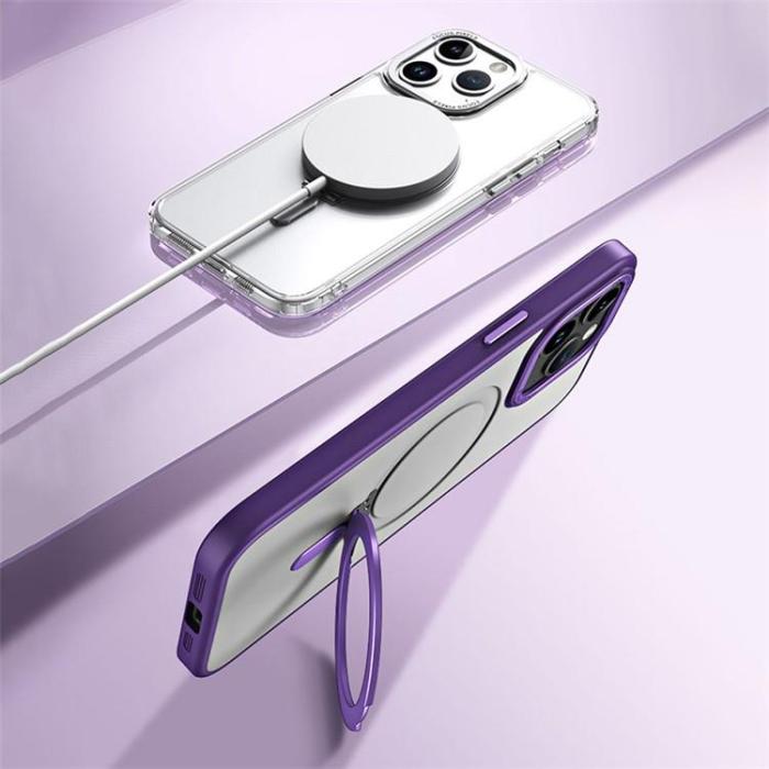 OEM - iPhone 15 Pro Mobilskal Magsafe Kickstand - Clear