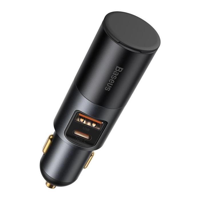BASEUS - Baseus Billaddare USB Till USB-C 120W - Grå