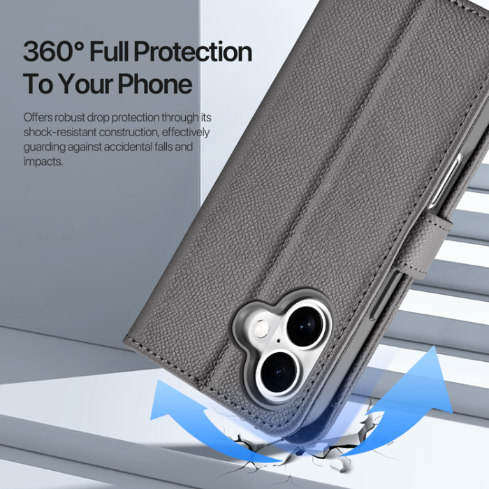 Dux Ducis - Dux Ducis iPhone 17 Plånboksfodral Magsafe Detachable Lawa - Grå