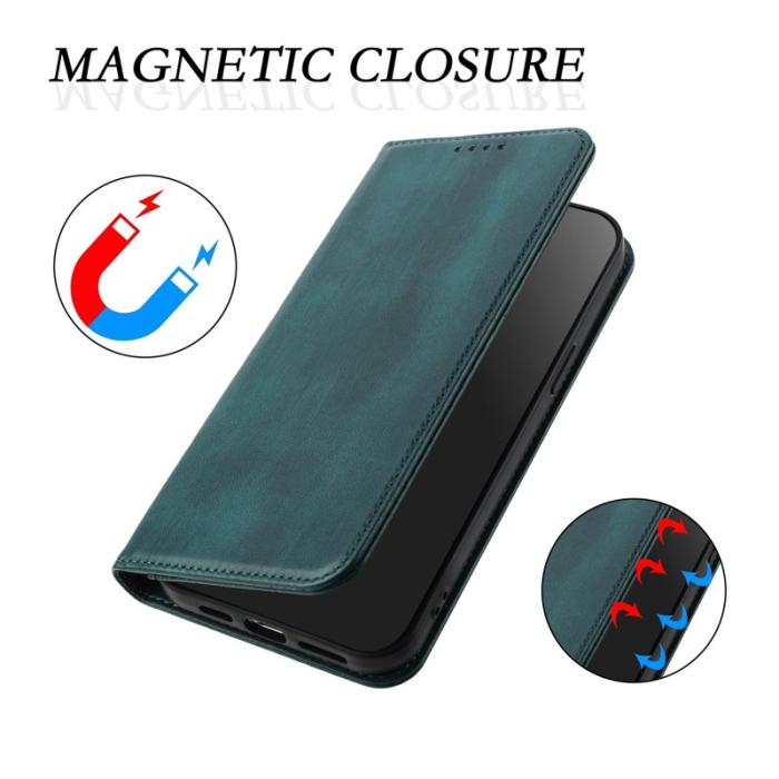 OEM - Samsung Galaxy S26+ Plånboksfodral Konstläder RFID Skydd - Grön