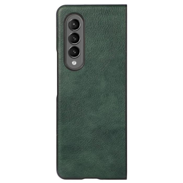 UTGATT1 - Galaxy Z Fold 4 Skal Läder Litchi - Grön