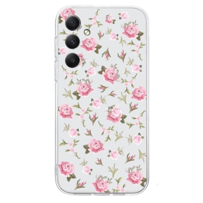 OEM - Mobilskal till Samsung Galaxy S26+ Mjuk TPU Mönstertryck - Rosa Blommor