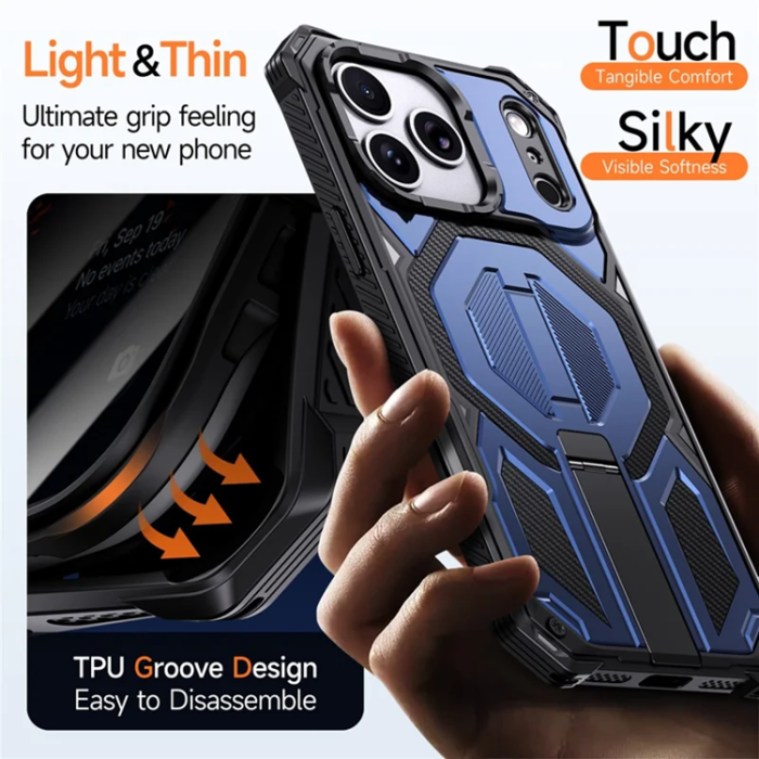 A-One Brand - iPhone 17 Pro Max Mobilskal Magsafe Shockproof - Blå