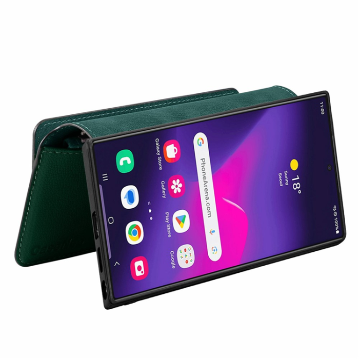 CASENEO - Caseneo Plånboksfodral För Galaxy S26 Ultra Magnetic Läder - Grön