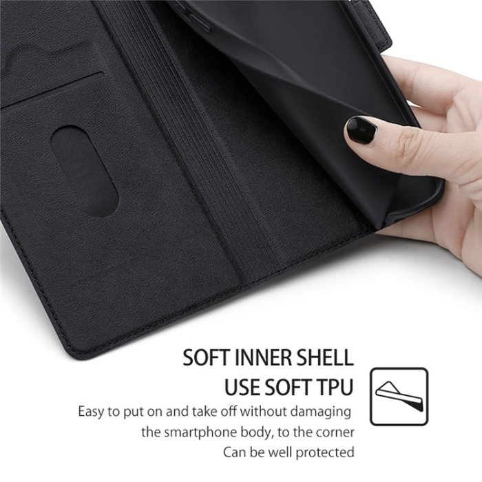 OEM - Xiaomi 13 Lite Plånboksfodral Dual Magnetic Clasp - Svart