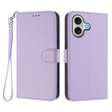A-One Brand - iPhone 17 Plånboksfodral Läder med Handledsrem - Ljuslila