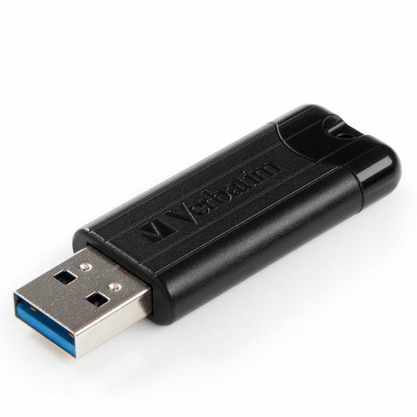 Verbatim Pendrive 256GB USB-A 3.2 PinStripe - Svart | 3712 | AlltMobil