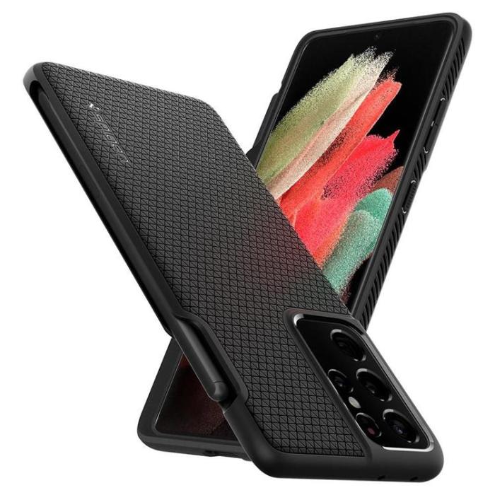 UTGATT - Spigen Liquid Air Skal Galaxy S21 Ultra - Matte Svart