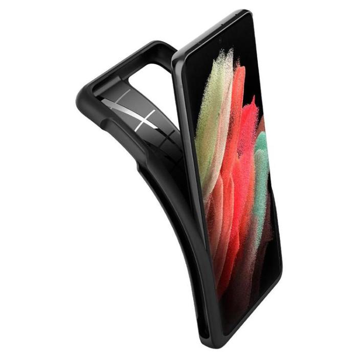 UTGATT - Spigen Liquid Air Skal Galaxy S21 Ultra - Matte Svart