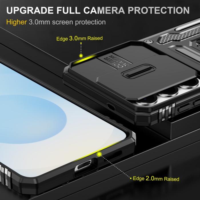 OEM - Mobilskal för Samsung Galaxy S26 Plus Kickstand PC + TPU - Svart