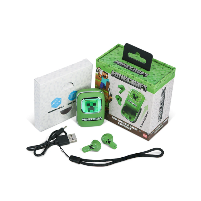 Minecraft - MINECRAFT TWS In-Ear Hörlurar Slide - Grön