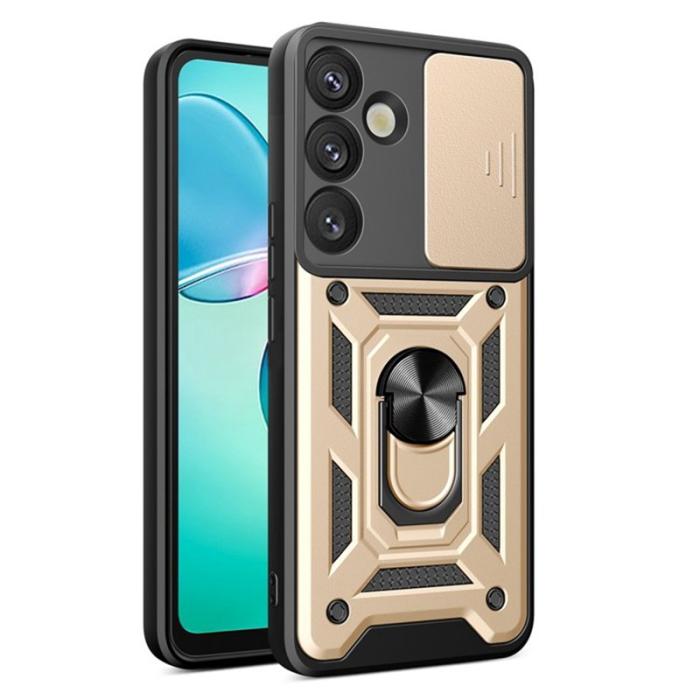 OEM - Mobilskal för Samsung Galaxy S26 PC + TPU Kickstand - Guld