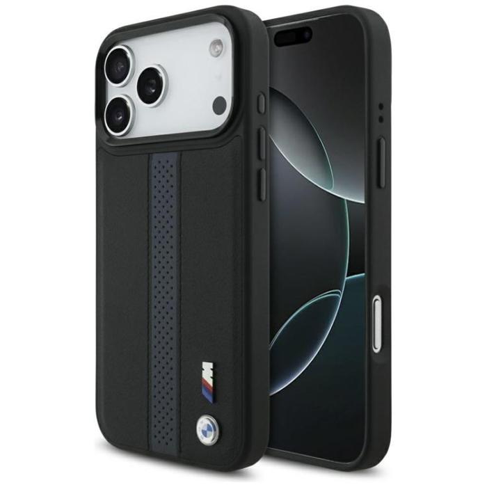 BMW - BMW iPhone 17 Pro Max Mobilskal MagSafe M Perforated Stripe Logo - Blå