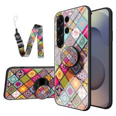 OEM - Mobilskal f&ouml;r Samsung Galaxy S26 Ultra Kickstand Tempered Glass - M&ouml;nster