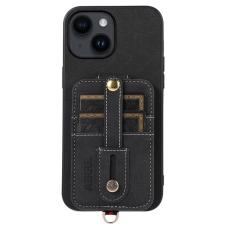 ABEEL - ABEEL Style 02 Mobilskal till iPhone 14 Plus PU L&auml;der Svart