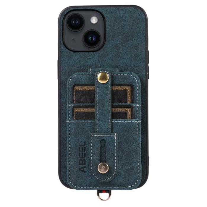 ABEEL - ABEEL Style 02 Mobilskal till iPhone 14 Plus PU Läder Blå