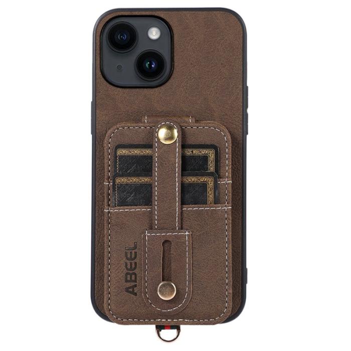 ABEEL - ABEEL Style 02 Mobilskal till iPhone 14 Plus PU Läder Khaki
