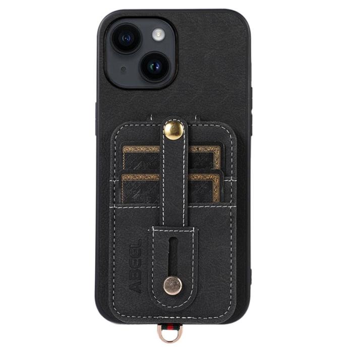 ABEEL - ABEEL Style 02 Mobilskal till iPhone 14 Plus PU Läder Svart