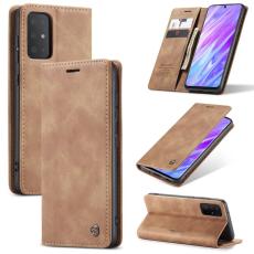 Caseme - CASEME Business Pl&aring;nboksfodral Konstl&auml;der f&ouml;r Samsung Galaxy S20 Ultra Ljusbrun