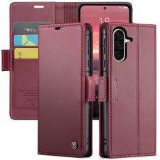 Caseme - CASEME Pl&aring;nboksfodral Konstl&auml;der f&ouml;r Samsung Galaxy A36 5G - R&ouml;d