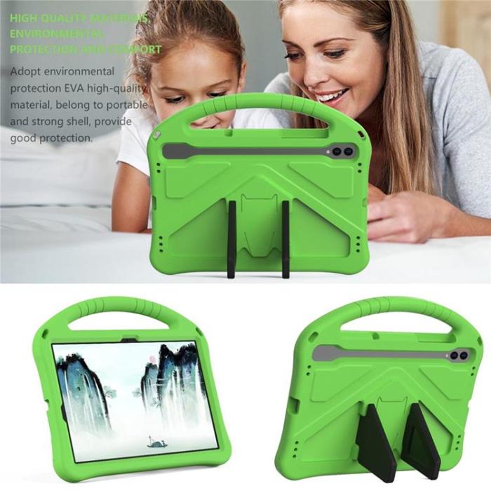 A-One Brand - Galaxy Tab S10 Ultra Skal Kickstand Shockproof - Grön